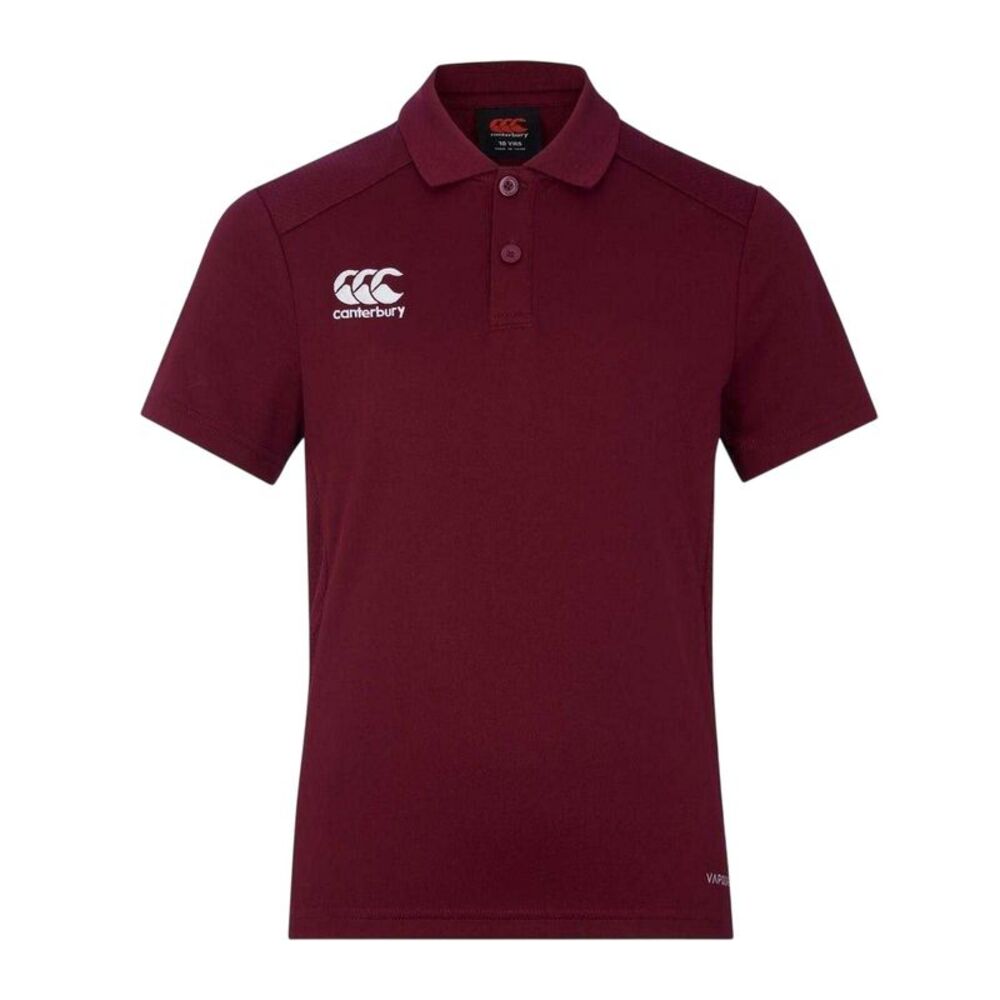 Canterbury Childrens/Kids Club Dry Short-Sleeved Polo Shirt / Maroon